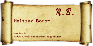 Meltzer Bodor névjegykártya